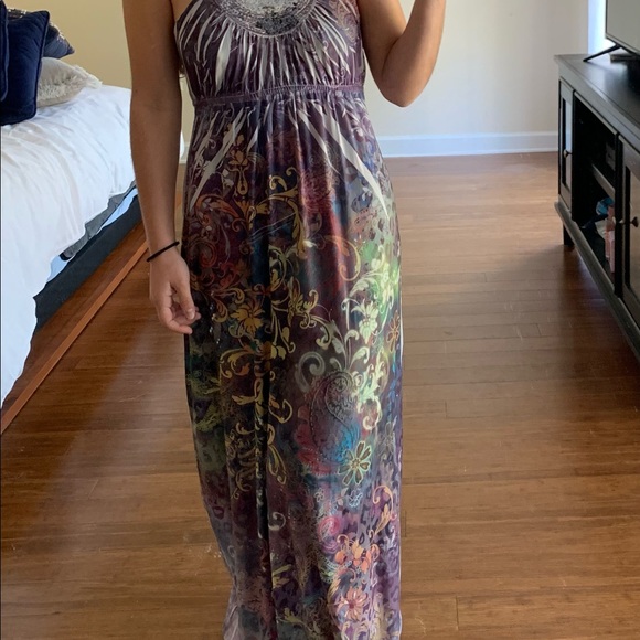 Beautiful long colorful dress with sequence - Picture 5 of 5